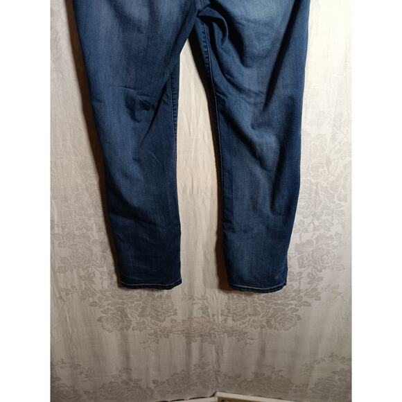 Democracy Jeans 16 AB Solution Blue Denim Straight Leg Elastic Waist Comfort - Picture 11 of 16